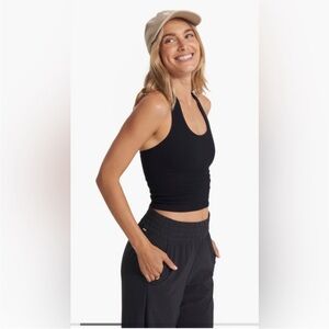 Vuori Black Simplicity Halter Top